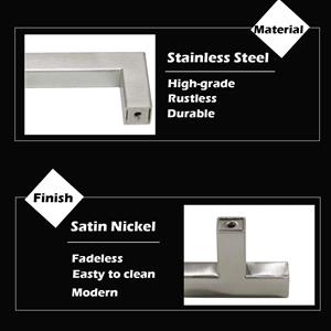 Gobrico Satin Nickel Square Bar Kitchen Cabinet Hardware Handles Pulls - 5in(128mm) Hole Centers, 5-1_2in (140mm) Overall Length -10Packs - - Amazon.com3.jpg